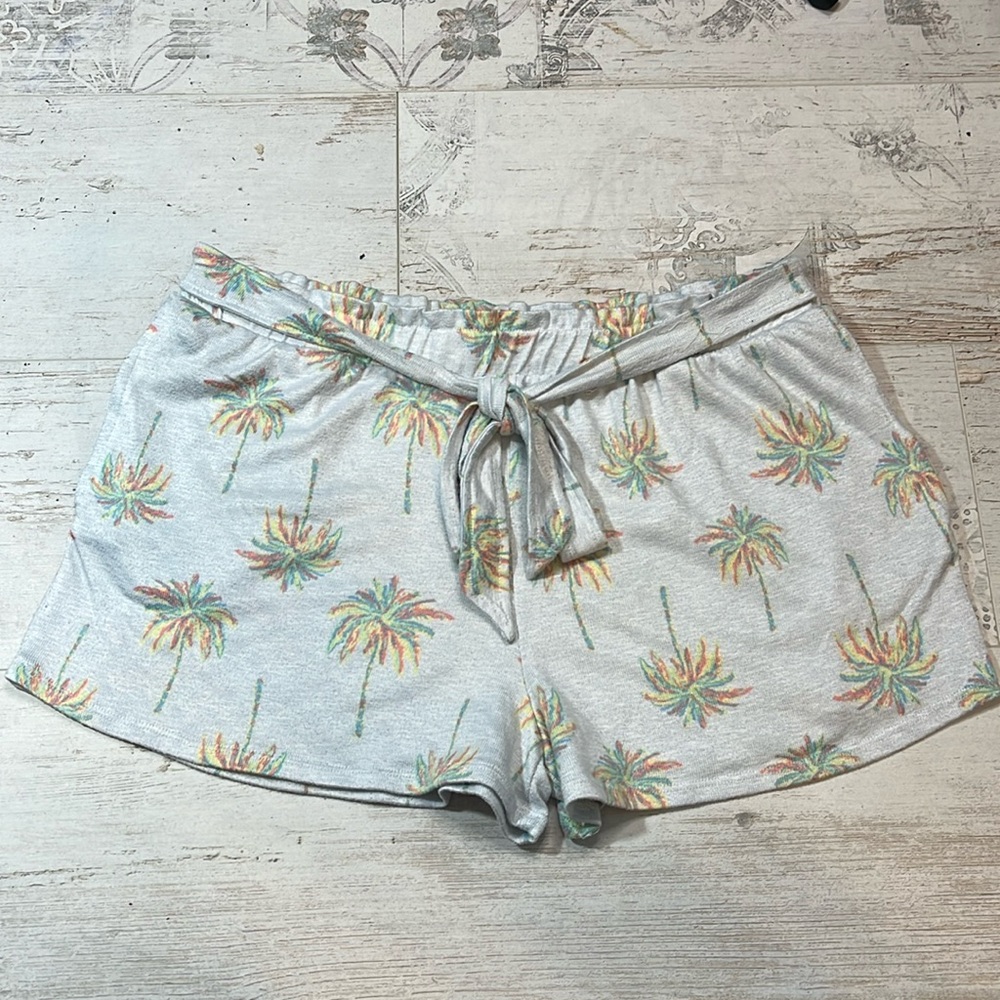 Jaclyn Intimates Rainbow Palm Tree Soft Sleep Shorts